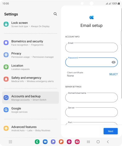 To turn on the function, press SELECT and follow the instructions on the screen to install the required certificate.