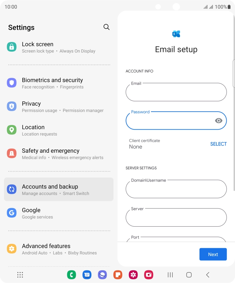 To turn on the function, press SELECT and follow the instructions on the screen to install the required certificate.