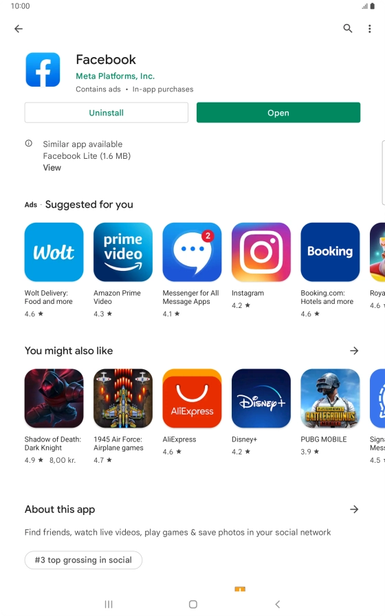 Press the Home key to return to the home screen.