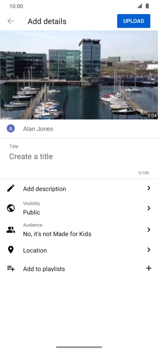 Press the field below 