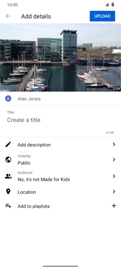 Press the field below 