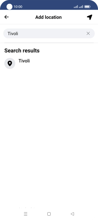 Press the required location.