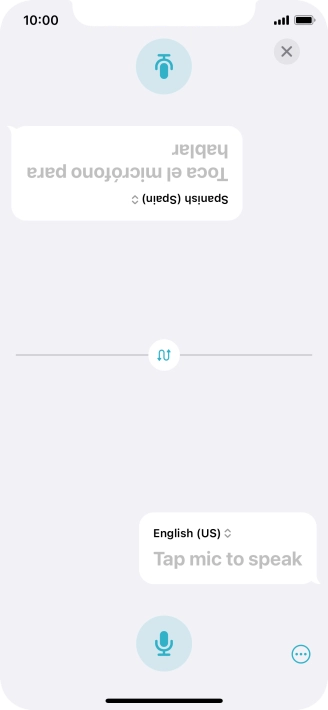 Press the end icon to end two-way view.