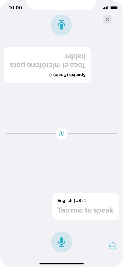 Press the end icon to end two-way view.