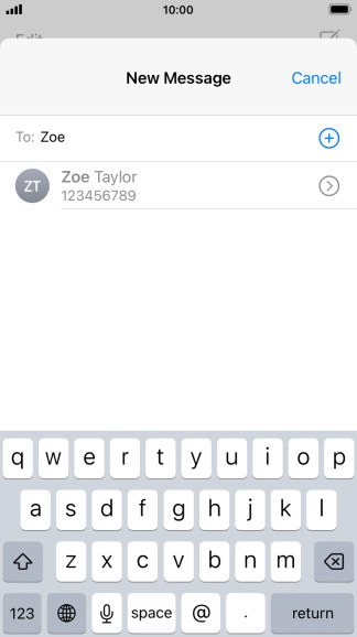 Press the required contact. Press the required contact.