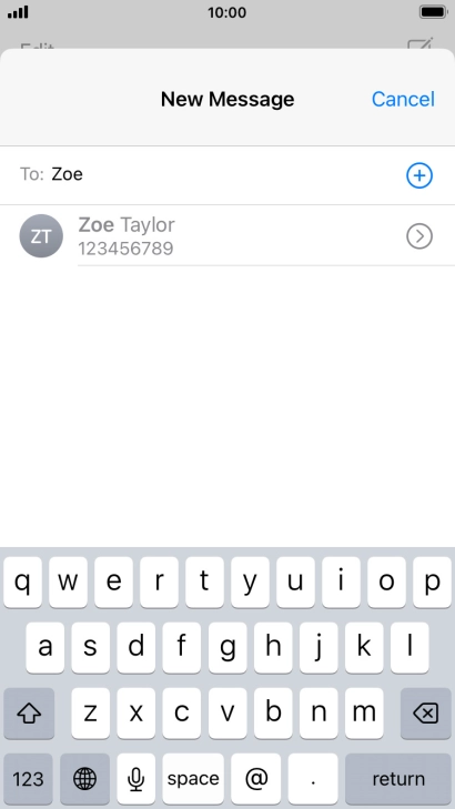 Press the required contact. Press the required contact.