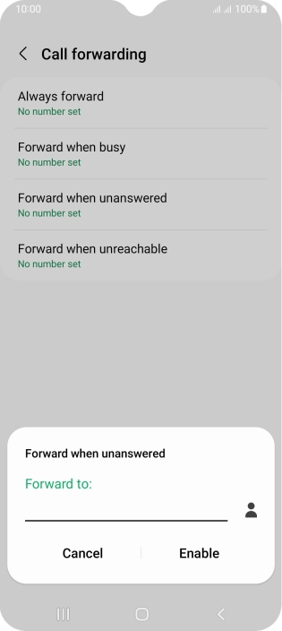 Key in +447836121121 and press Enable.