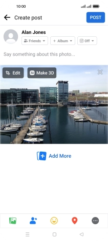 Press the text input field and key in the required text.