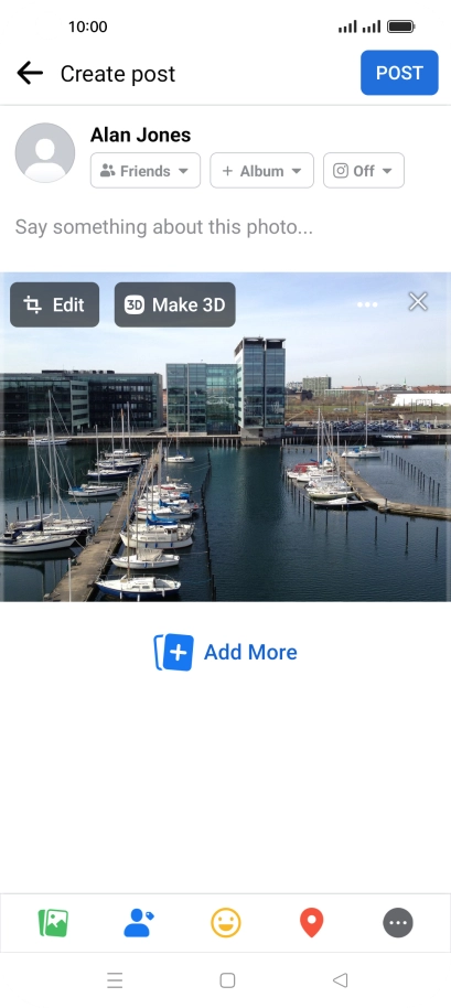 Press the text input field and key in the required text.