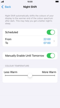 Press and drag the indicator below 