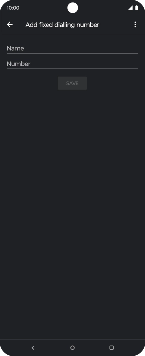 Press Name and key in the required name.