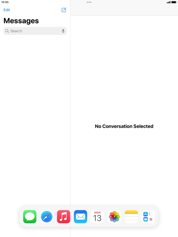 Slide your finger downwards on Dock to minimise it. Slide your finger downwards on Dock to minimise it.