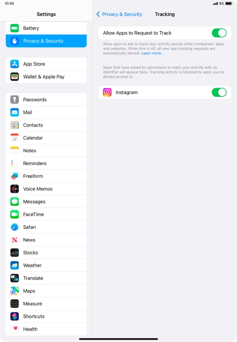 Press the indicator next to 