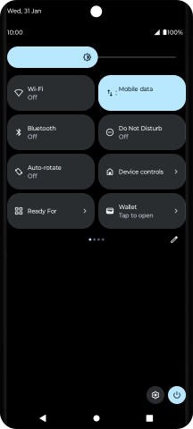 Press the settings icon.