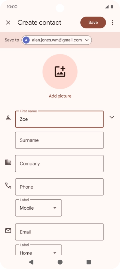 Press Surname and key in the required last name.
