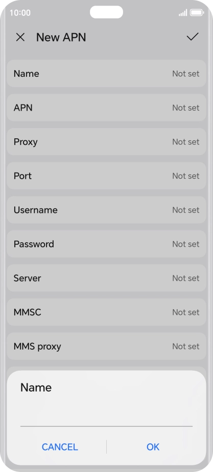 Key in Vodafone MMS and press OK.