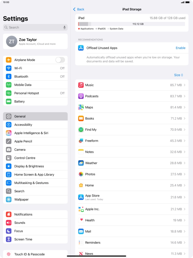 Press the required app.