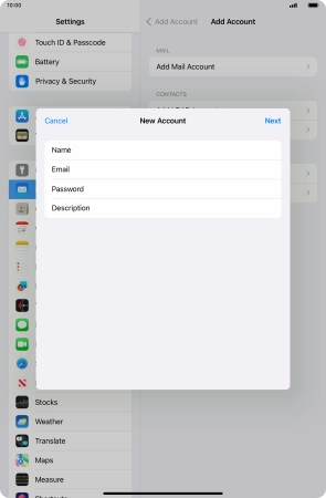 Press Description and key in the required name.