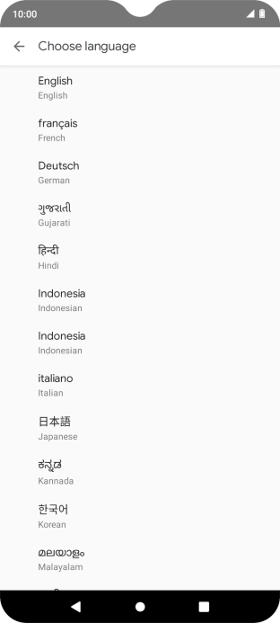 Press the Return key.