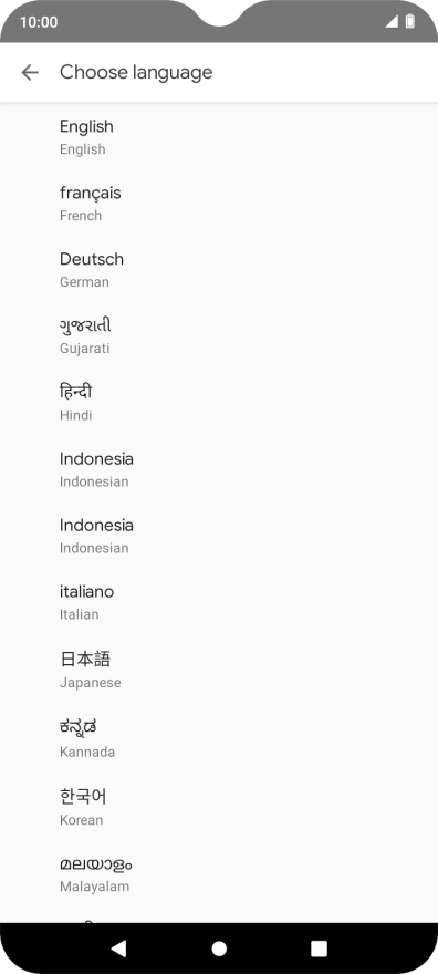 Press the Return key.