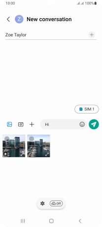 Press the gallery icon and go to the required folder.