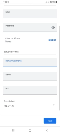 Press the field below 