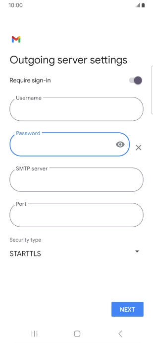 Press the field below 
