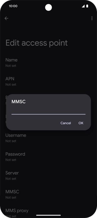 Key in http://mms.vodafone.co.uk/servlets/mms and press OK.