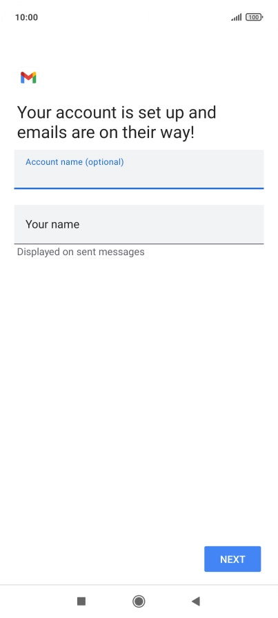 Press Your name and key in the required sender name. Press Your name and key in the required sender name.