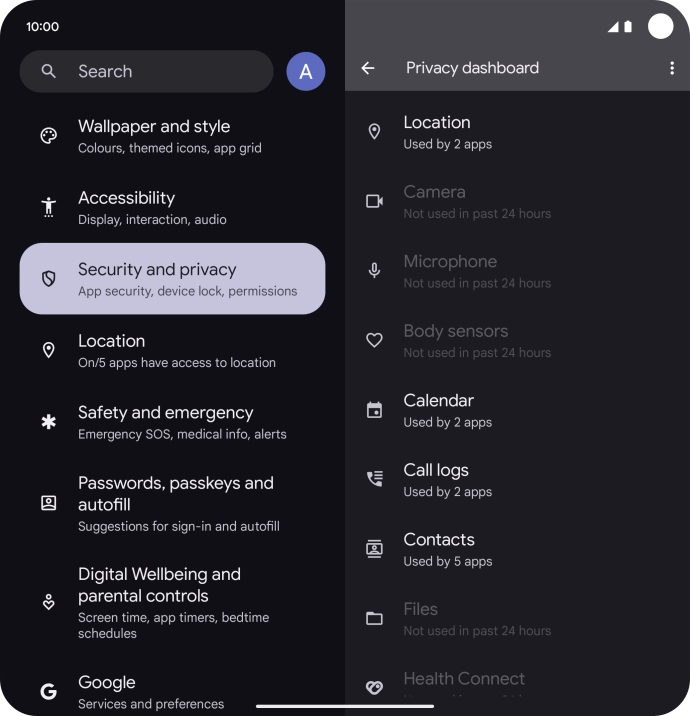 Press the required phone function.