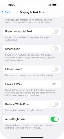 Press the indicator next to 