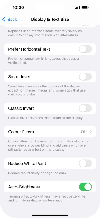 Press the indicator next to 