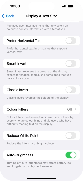 Press the indicator next to 