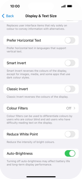 Press the indicator next to 