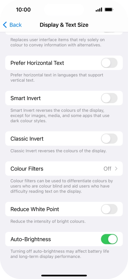 Press the indicator next to 