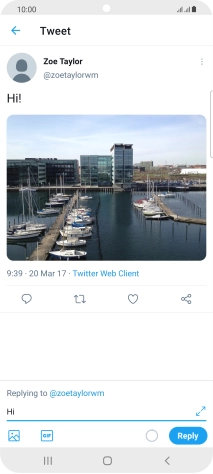 Write your reply and press Reply.