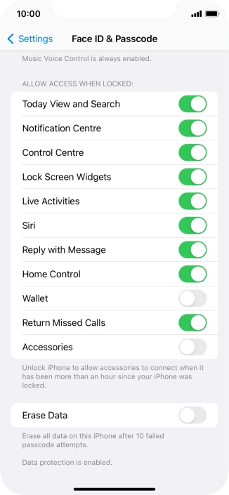Press the indicator next to Press the indicator next to