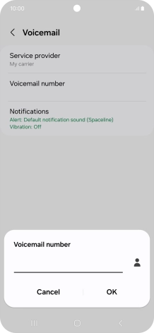 Key in +447836121121 and press OK.