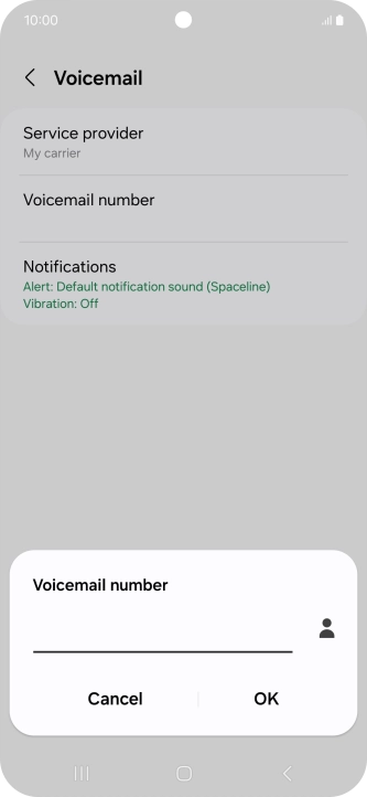 Key in +447836121121 and press OK.