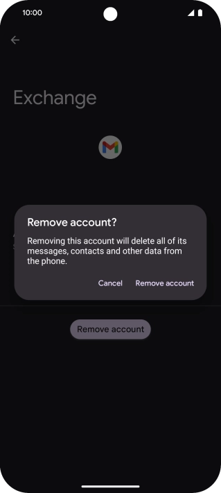 Press Remove account. Press Remove account.