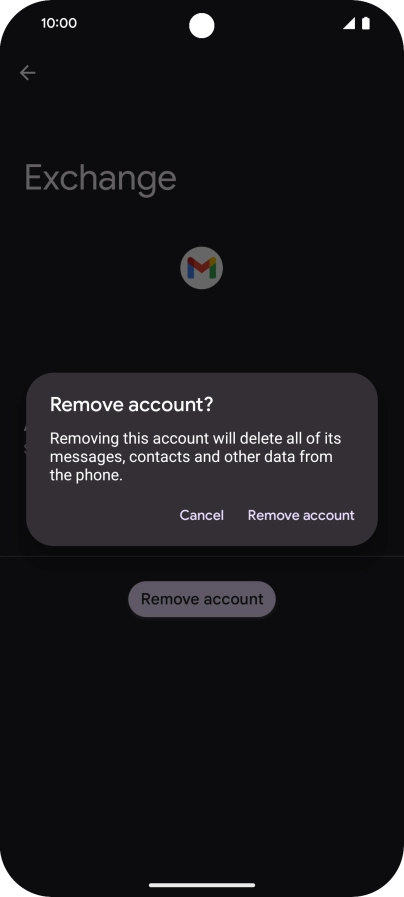 Press Remove account. Press Remove account.
