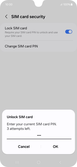 Key in your PIN and press OK.