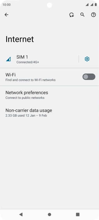 Press the indicator next to 