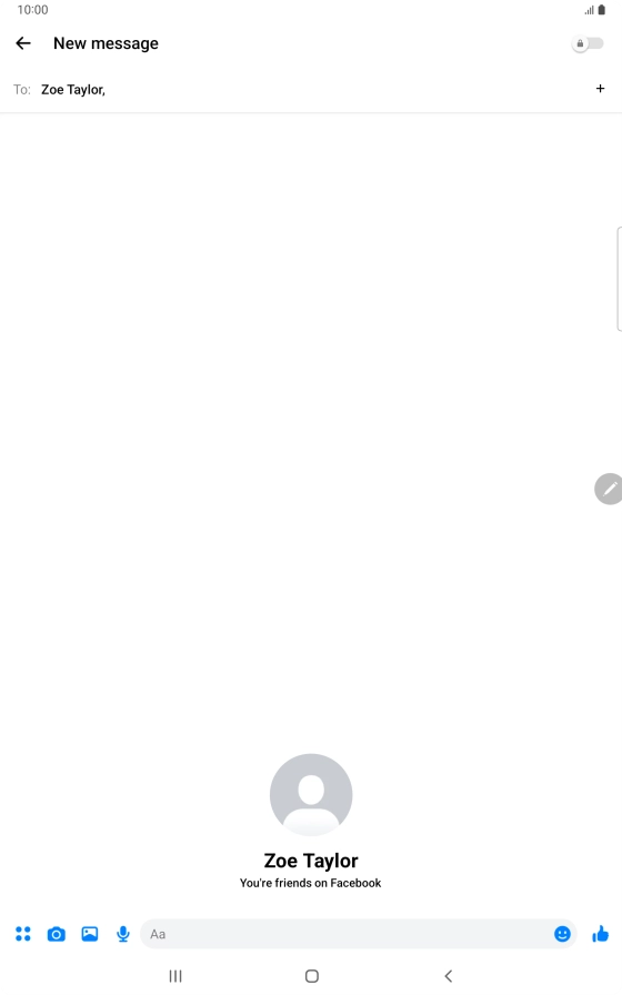 Press the text input field.