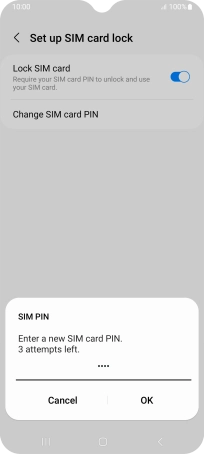 Key in a new four-digit PIN and press OK.