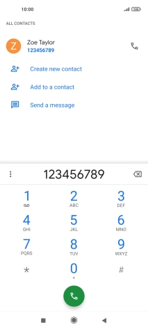 Key in the required number and press the call icon.