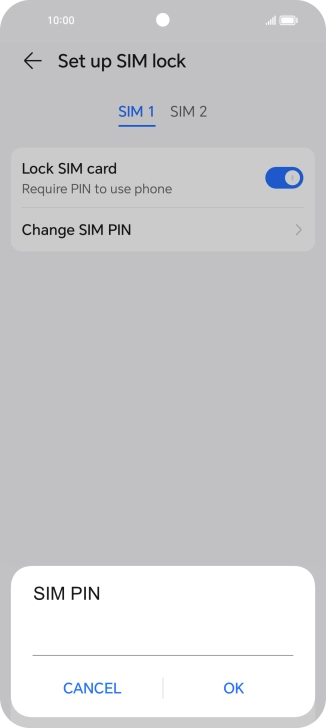 Key in a new four-digit PIN and press OK.