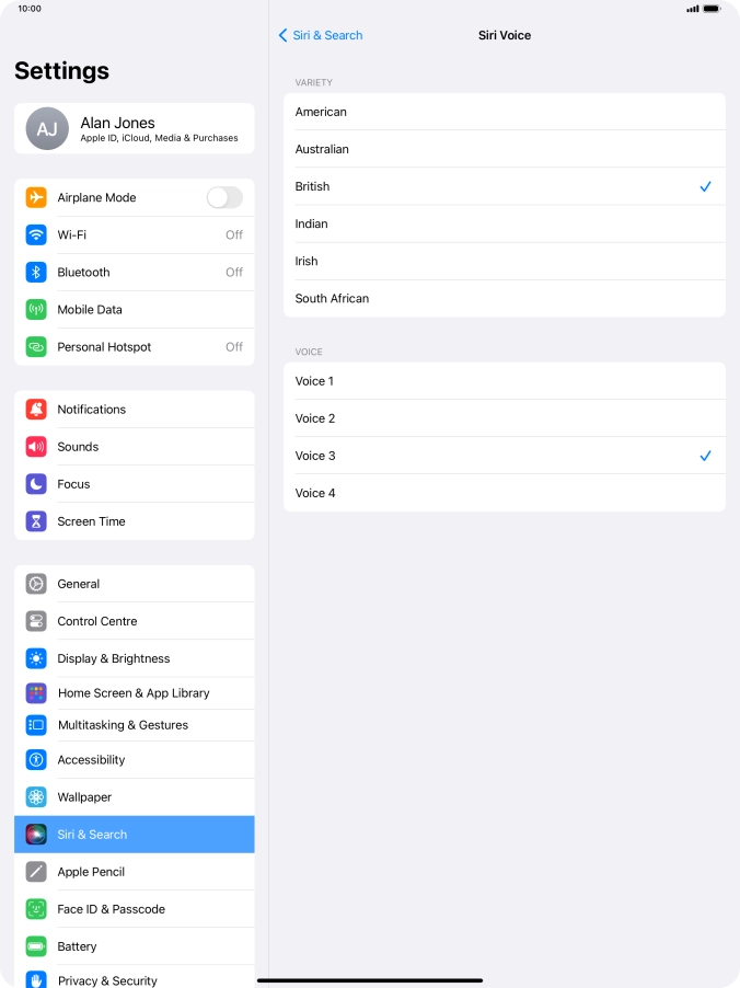 Press the required accent. Press the required accent.
