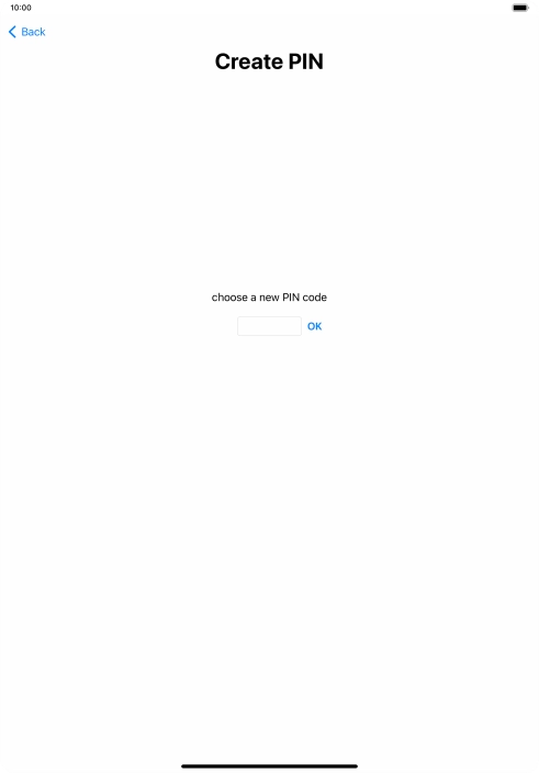 Key in a new four-digit PIN and press OK.