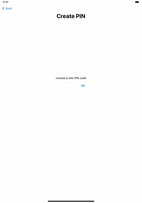 Key in a new four-digit PIN and press OK.